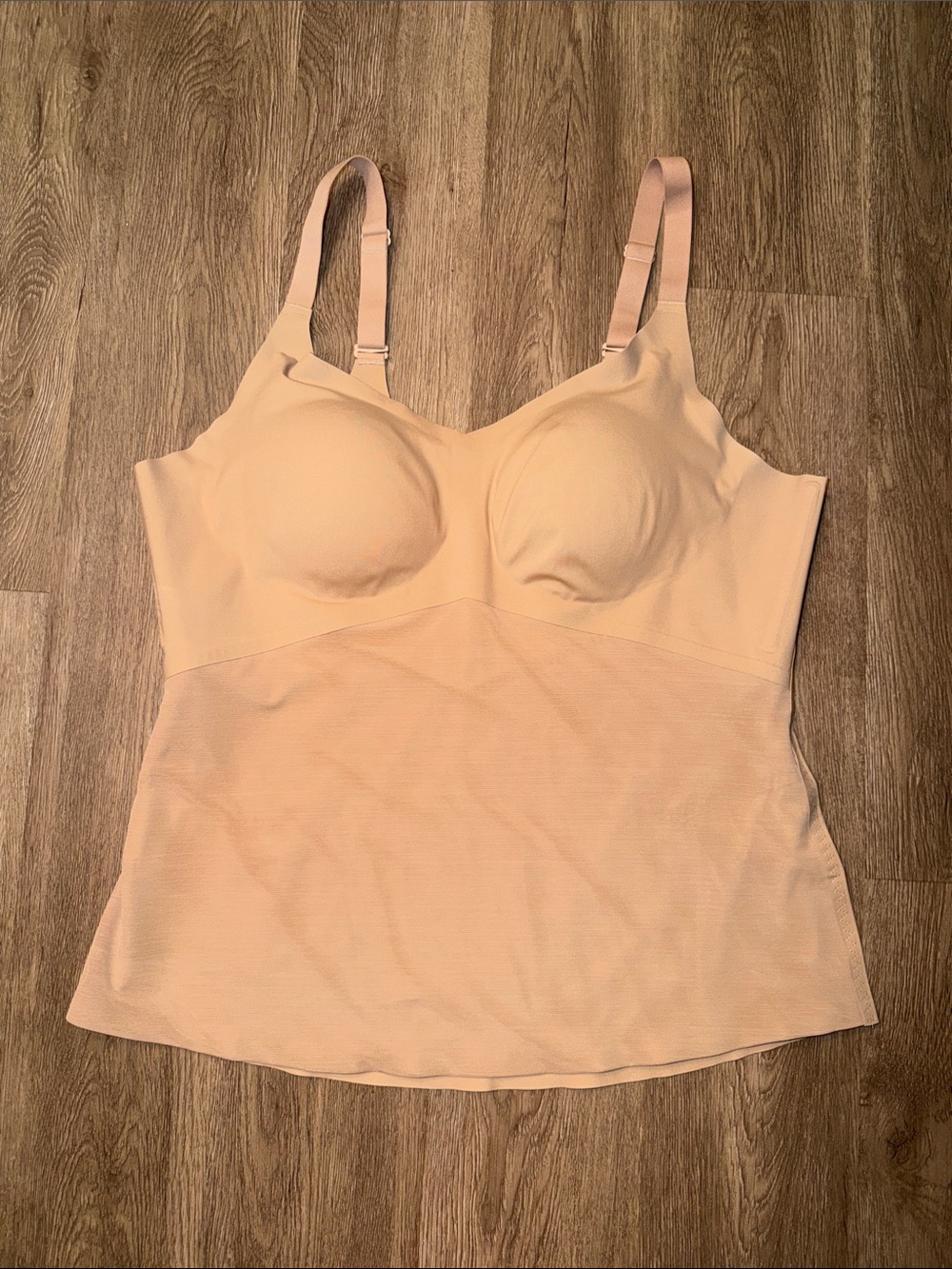 Honeylove LiftWear Cami Shapewear Top Sand Beige Size 2X Built In Bra